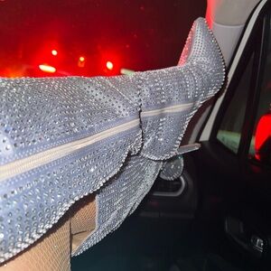 Miss Lola ￼Size 9 Kelia- Silver sequin boots by Miss Lola. stiletto
